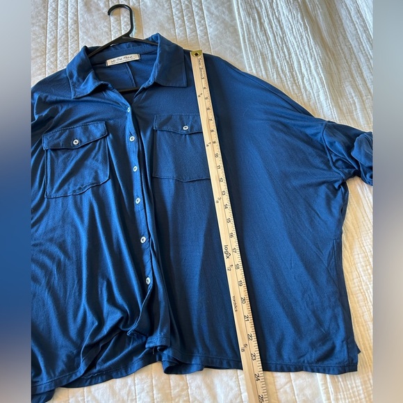 Free People Blue Andy Button Up Shirt. Size Small. - Picture 13 of 13